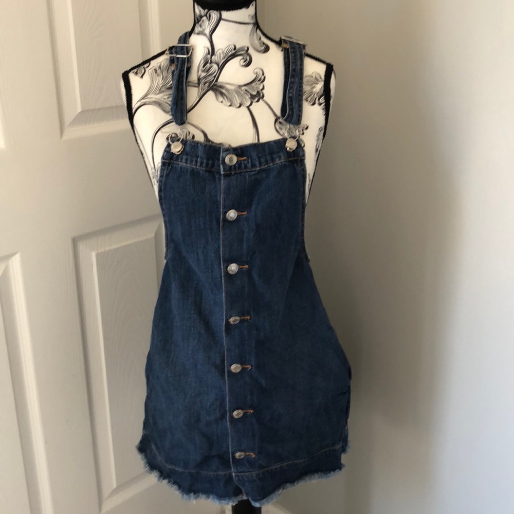 American Eagle jean overall dress